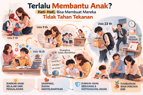 Terlalu Membantu Anak? Hati-Hati, Bisa Membuat Mereka Tidak Tahan Tekanan